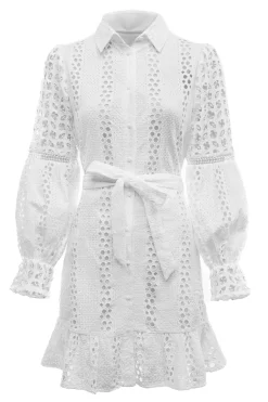 Fashion Broderie Lace Dress Women Dresses
