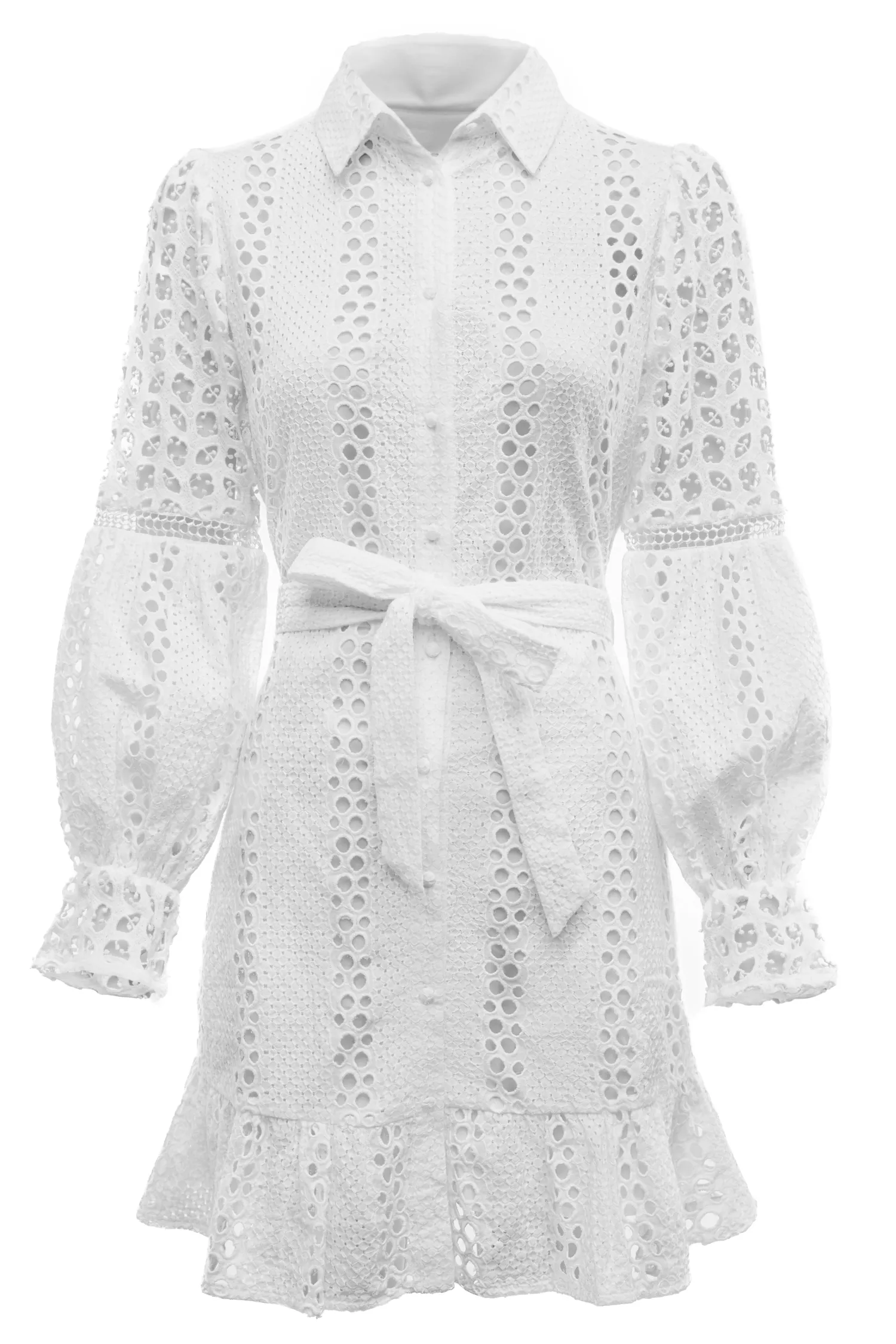 Fashion Broderie Lace Dress Women Dresses