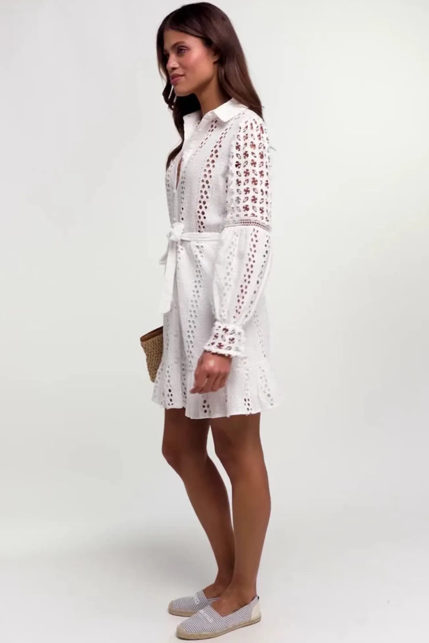 Fashion Broderie Lace Dress Women Dresses