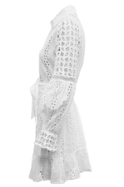 Fashion Broderie Lace Dress Women Dresses