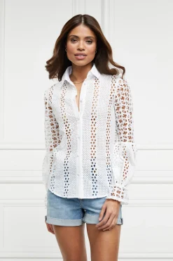 Outlet Broderie Lace Shirt Women Shirts & Blouses