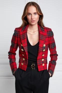 Discount Brompton Jacket (Red Tartan) Women Blazers
