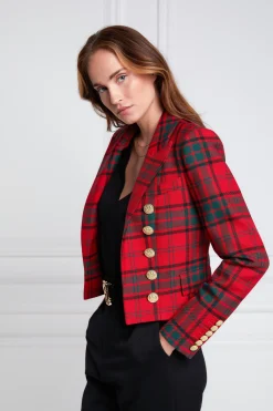 Discount Brompton Jacket (Red Tartan) Women Blazers
