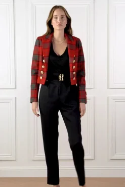 Discount Brompton Jacket (Red Tartan) Women Blazers