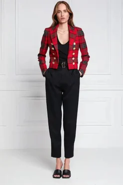 Discount Brompton Jacket (Red Tartan) Women Blazers