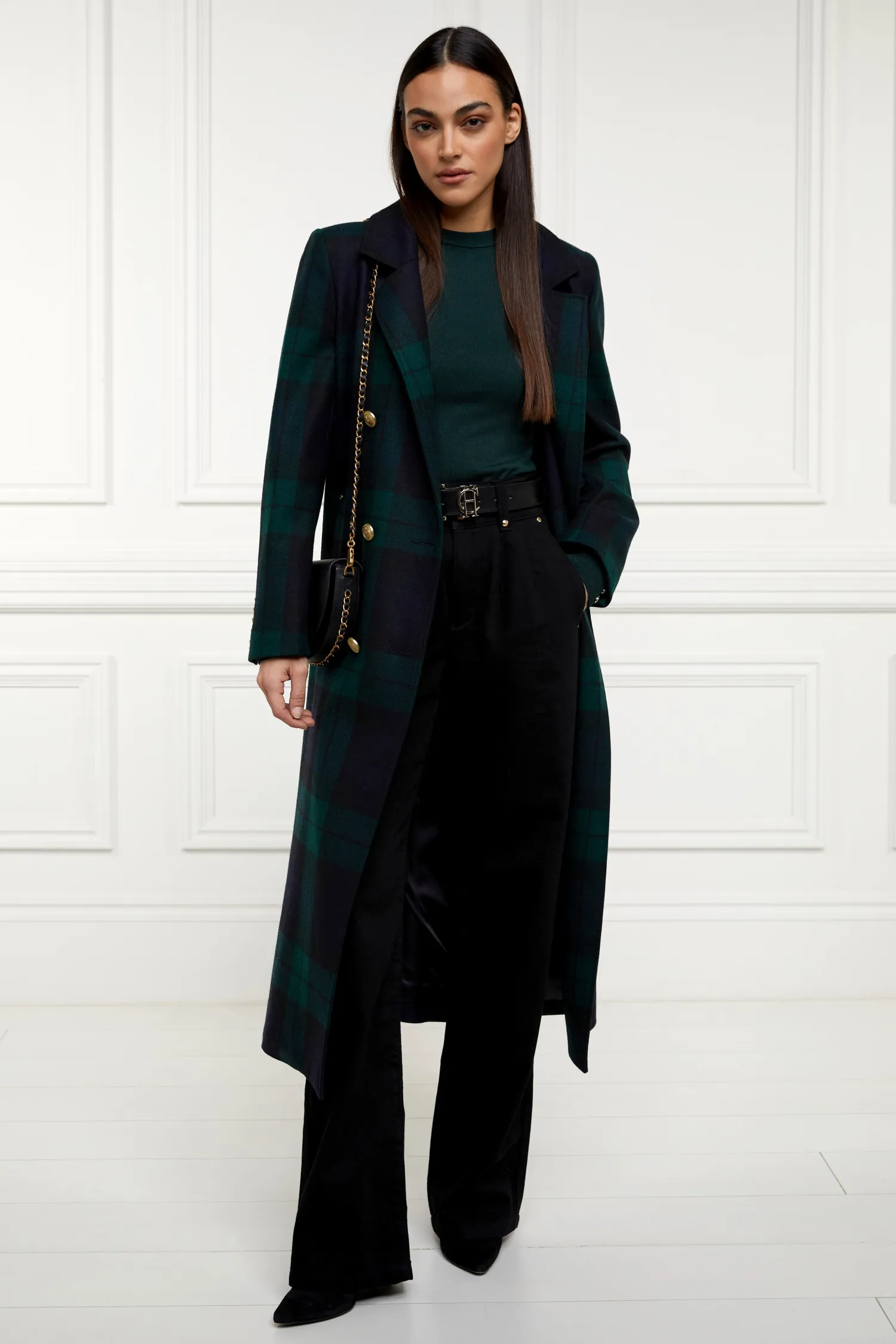 Clearance Buttoned Knit Crew Neck (Deep Emerald) Women Knitwear