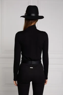 Outlet Buttoned Knit Roll Neck Women Knitwear