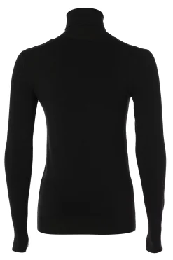 Outlet Buttoned Knit Roll Neck Women Knitwear