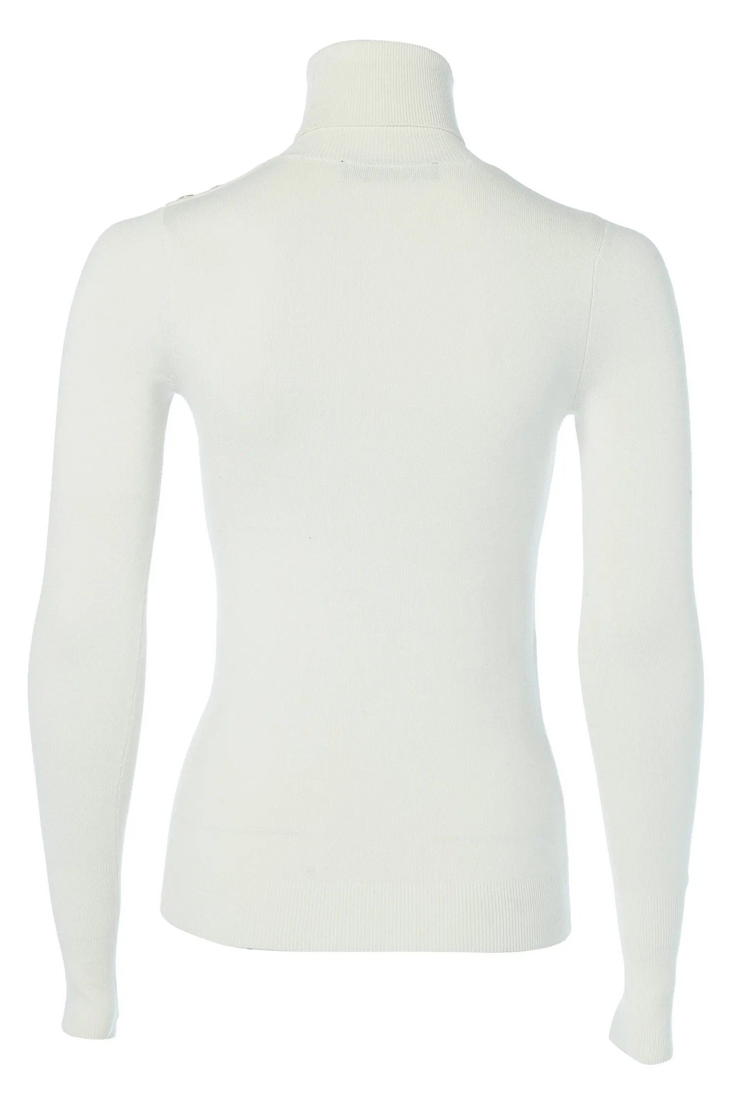 Clearance Buttoned Knit Roll Neck Women Knitwear