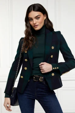 Online Buttoned Knit Roll Neck (Deep Emerald) Women Knitwear