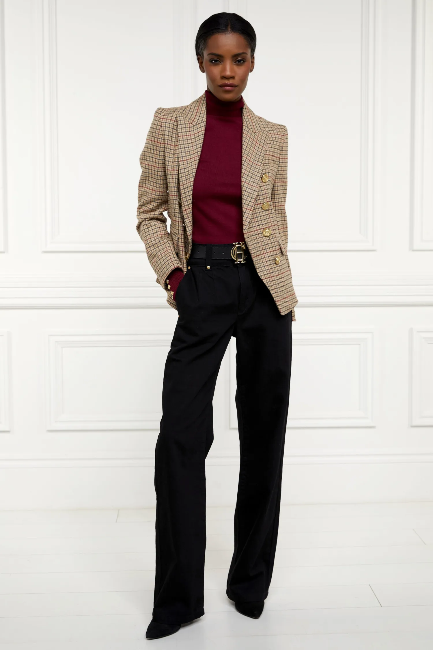 Clearance Buttoned Knit Roll Neck Women Knitwear