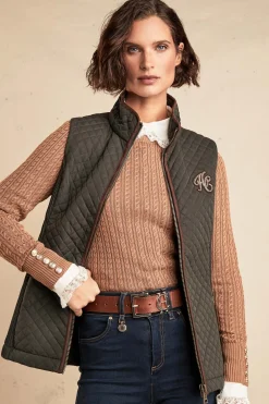 Clearance Cambridge Gilet (Dark Olive) Women Gilets