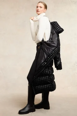 Sale Camden Longline Coat (Mono Houndstooth) Women Backpack|Coats