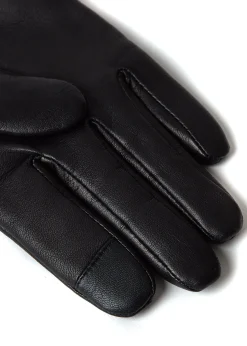 Sale Cashmere Lined Faux Trim Leather Gloves Women Gloves|Gloves