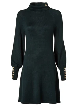 New Chamonix Fit & Flare Dress (Deep Emerald) Women Dresses