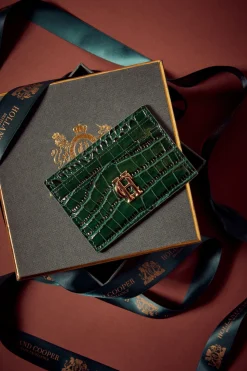 Fashion Chelsea Card Holder (Emerald Croc) Women Small Leather Goods|Small Leather Goods