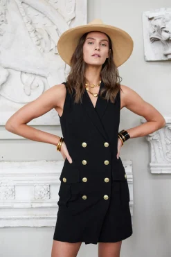 Online Chelsea Dress (Black Linen) Women Dresses|Tailoring
