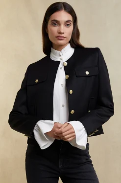 Clearance Chelsea Jacket (Black Twill) Women Jackets|Tailoring