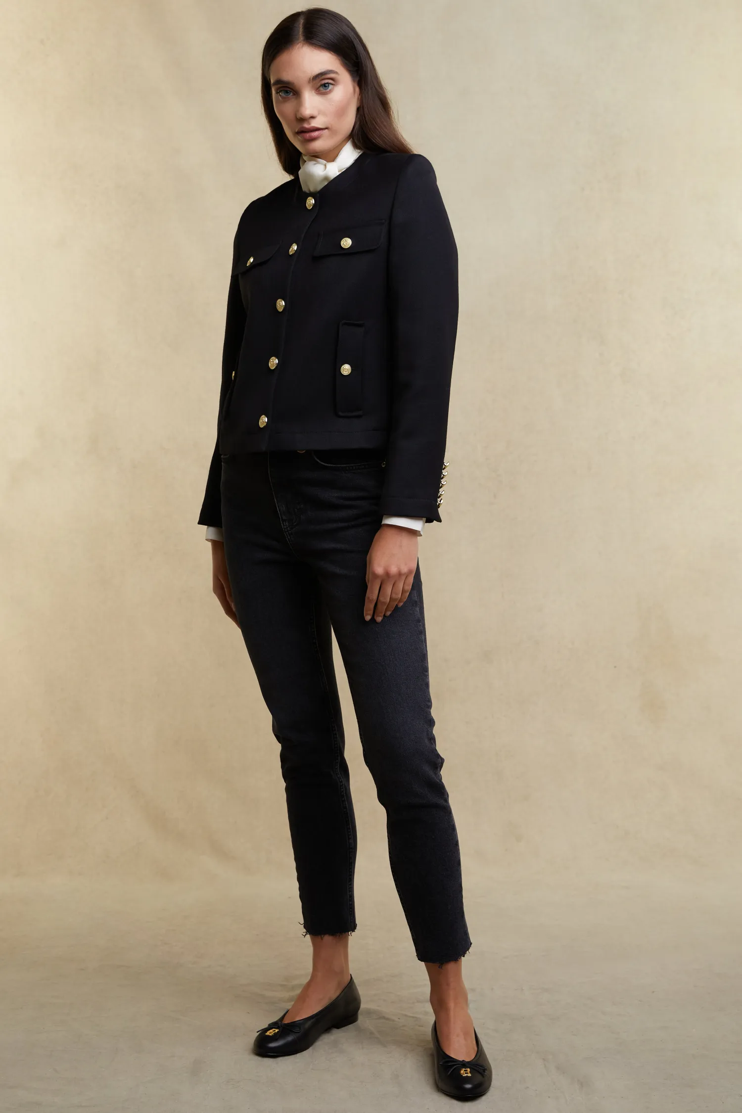 Clearance Chelsea Jacket (Black Twill) Women Jackets|Tailoring