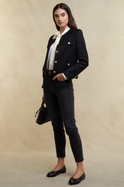 Clearance Chelsea Jacket (Black Twill) Women Jackets|Tailoring