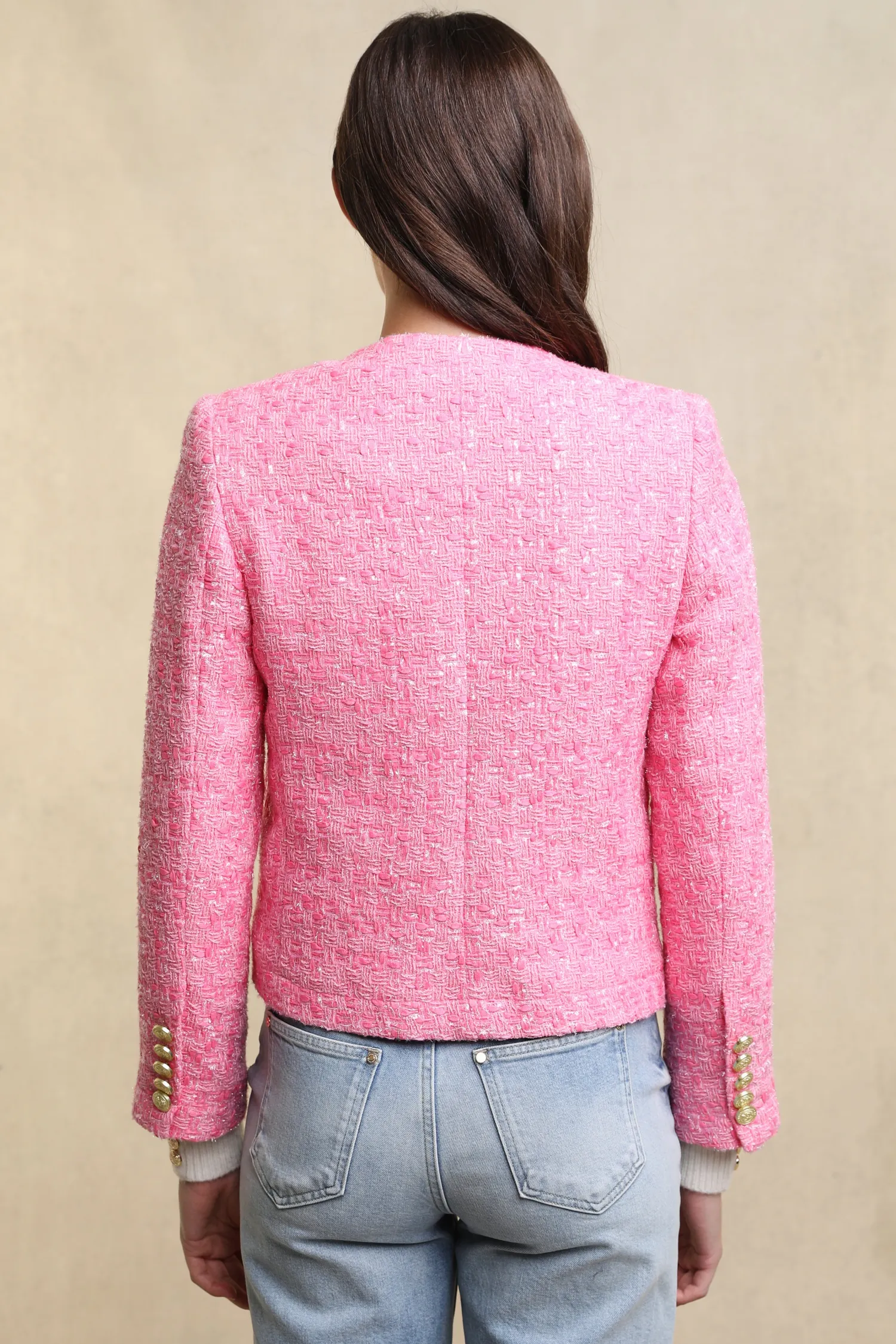 Online Chelsea Jacket (Pop Pink Boucle) Women Jackets|Tailoring