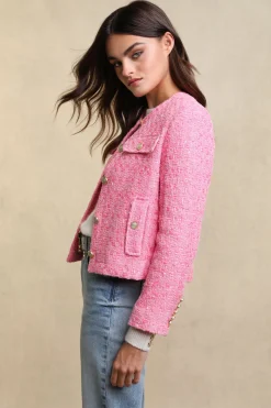 Online Chelsea Jacket (Pop Pink Boucle) Women Jackets|Tailoring