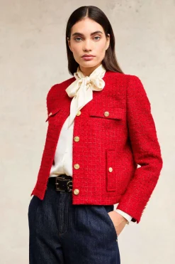 Sale Chelsea Jacket (Red Boucle) Women Jackets|Tailoring