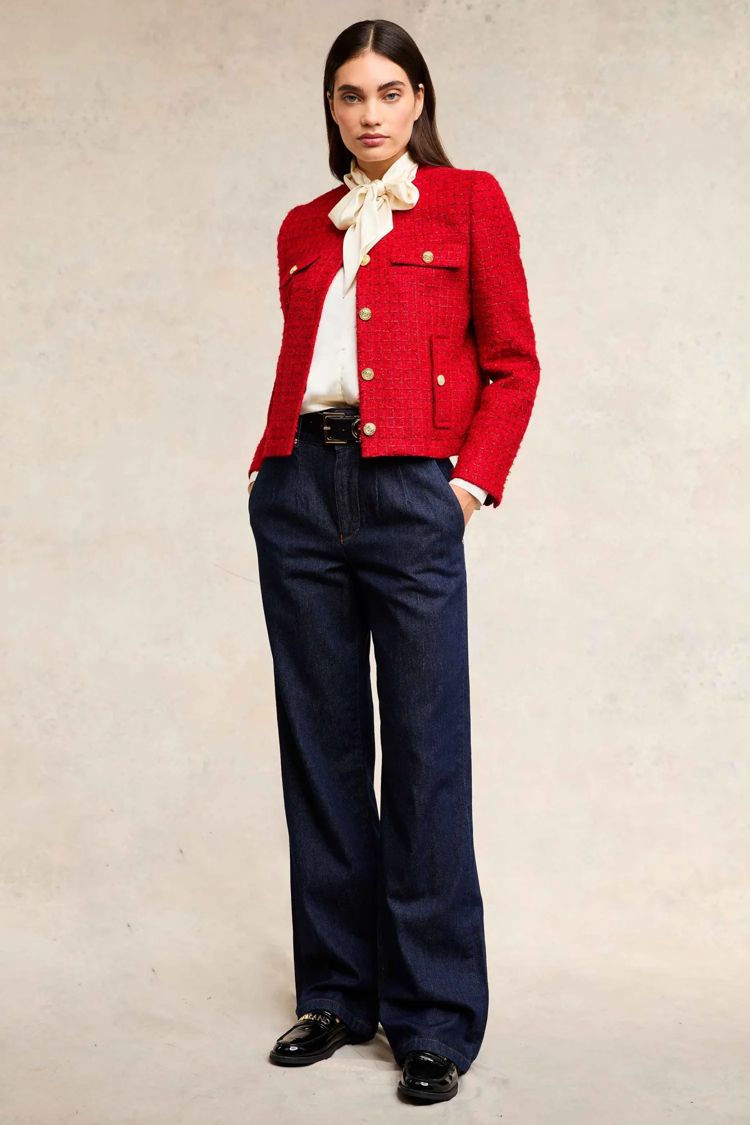 Sale Chelsea Jacket (Red Boucle) Women Jackets|Tailoring