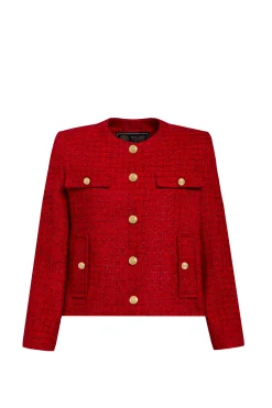 Sale Chelsea Jacket (Red Boucle) Women Jackets|Tailoring