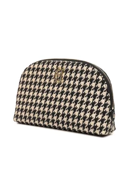 Online Chelsea Makeup Bag (Ecru Houndstooth) Women Holdalls & Suitcases|Travel Bags