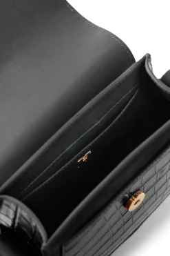 Hot Chelsea Saddle Bag (Black Croc) Women Crossbody Bags|Bags