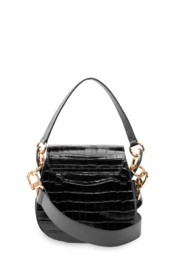 Hot Chelsea Saddle Bag (Black Croc) Women Crossbody Bags|Bags