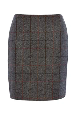 Fashion Chelsea Skirt (Mid Blue Check) Women Skirts|Tailoring