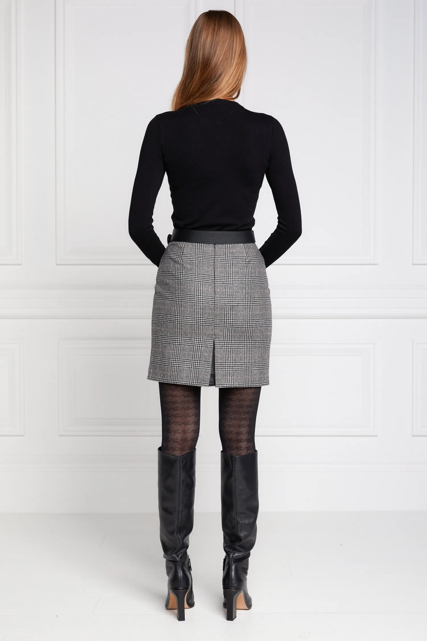Hot Chelsea Skirt (Prince of Wales Black) Women Skirts|Tailoring