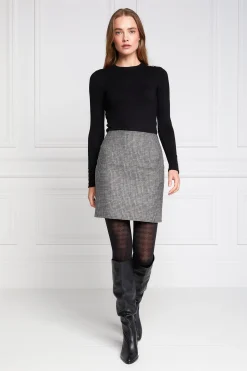 Hot Chelsea Skirt (Prince of Wales Black) Women Skirts|Tailoring