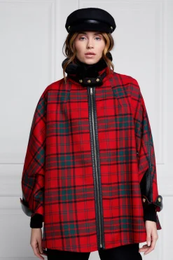 Clearance Chiltern Cape (Red Tartan) Women Capes