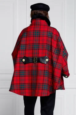 Clearance Chiltern Cape (Red Tartan) Women Capes