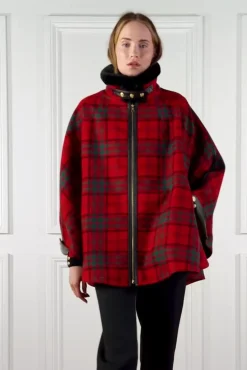 Clearance Chiltern Cape (Red Tartan) Women Capes