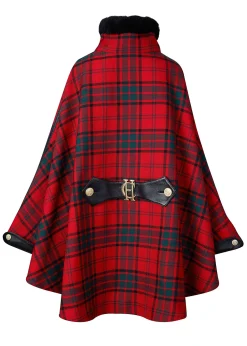 Clearance Chiltern Cape (Red Tartan) Women Capes