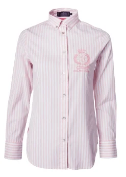Best Classic Button Down Shirt (Pink Stripe) Women Shirts & Blouses