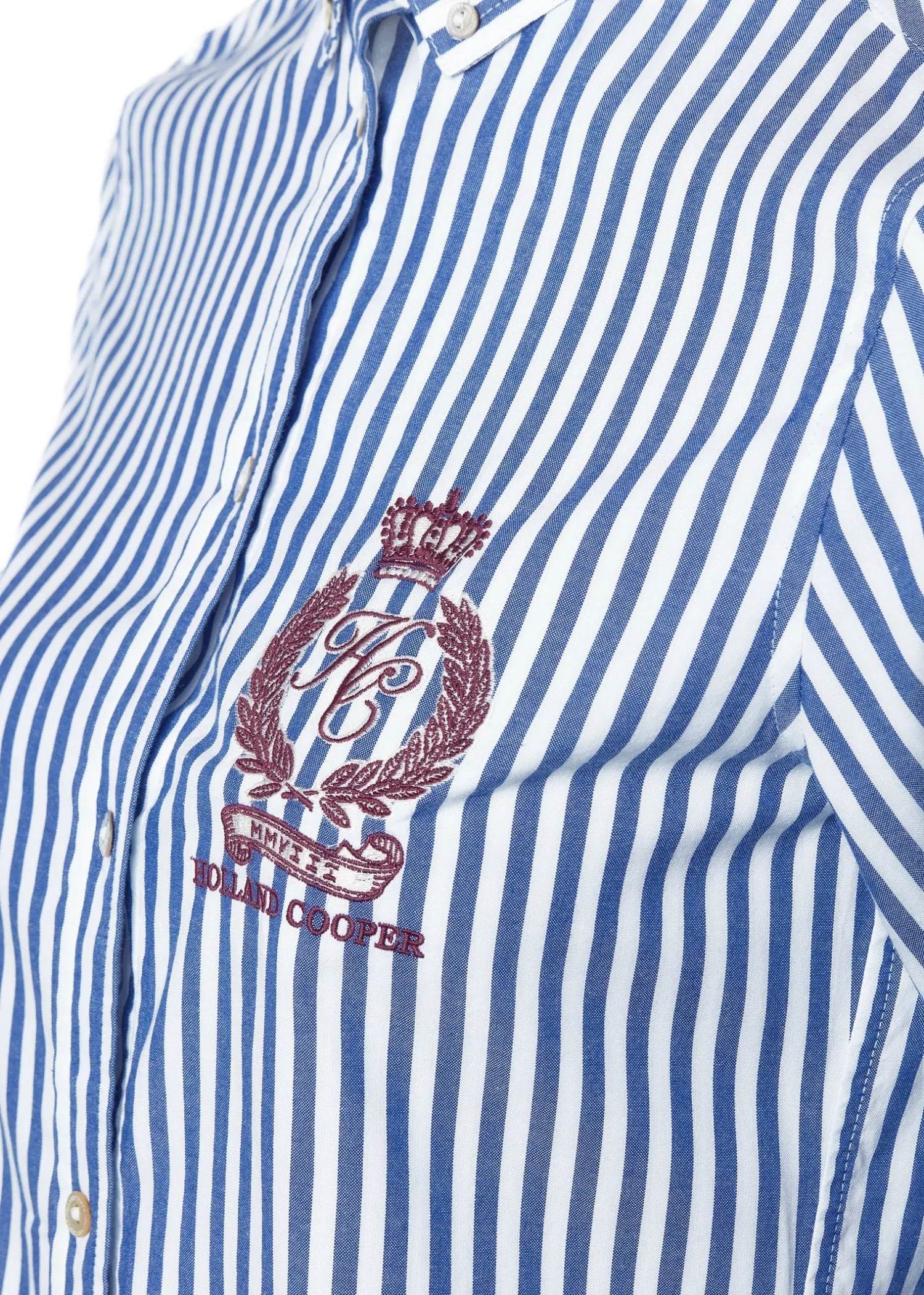 Sale Classic Button Down Shirt (Navy Stripe) Women Shirts & Blouses