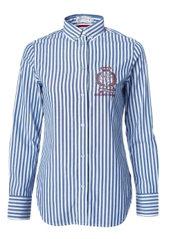 Sale Classic Button Down Shirt (Navy Stripe) Women Shirts & Blouses