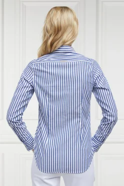Sale Classic Button Down Shirt (Navy Stripe) Women Shirts & Blouses