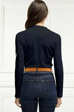 Sale Classic Long Sleeve Polo Shirt (Ink Navy) Women Polo Shirts & Tees|Polo Shirts