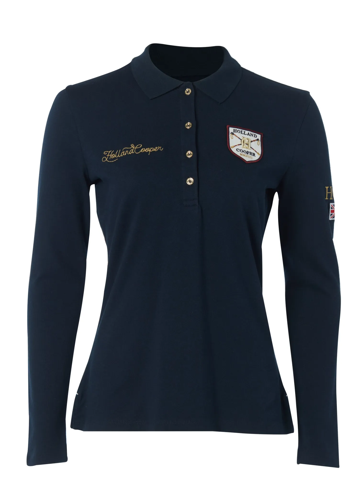 Sale Classic Long Sleeve Polo Shirt (Ink Navy) Women Polo Shirts & Tees|Polo Shirts