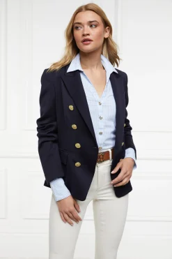 Hot Classic V-Neck Blouse (Azure Stripe) Women Shirts & Blouses