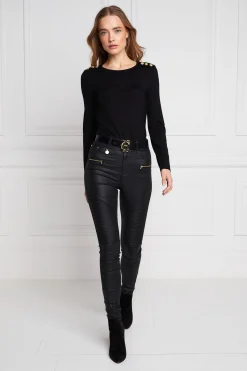 Sale Coated Biker Jean Women Jeans