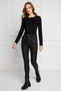 Sale Coated Biker Jean Women Jeans