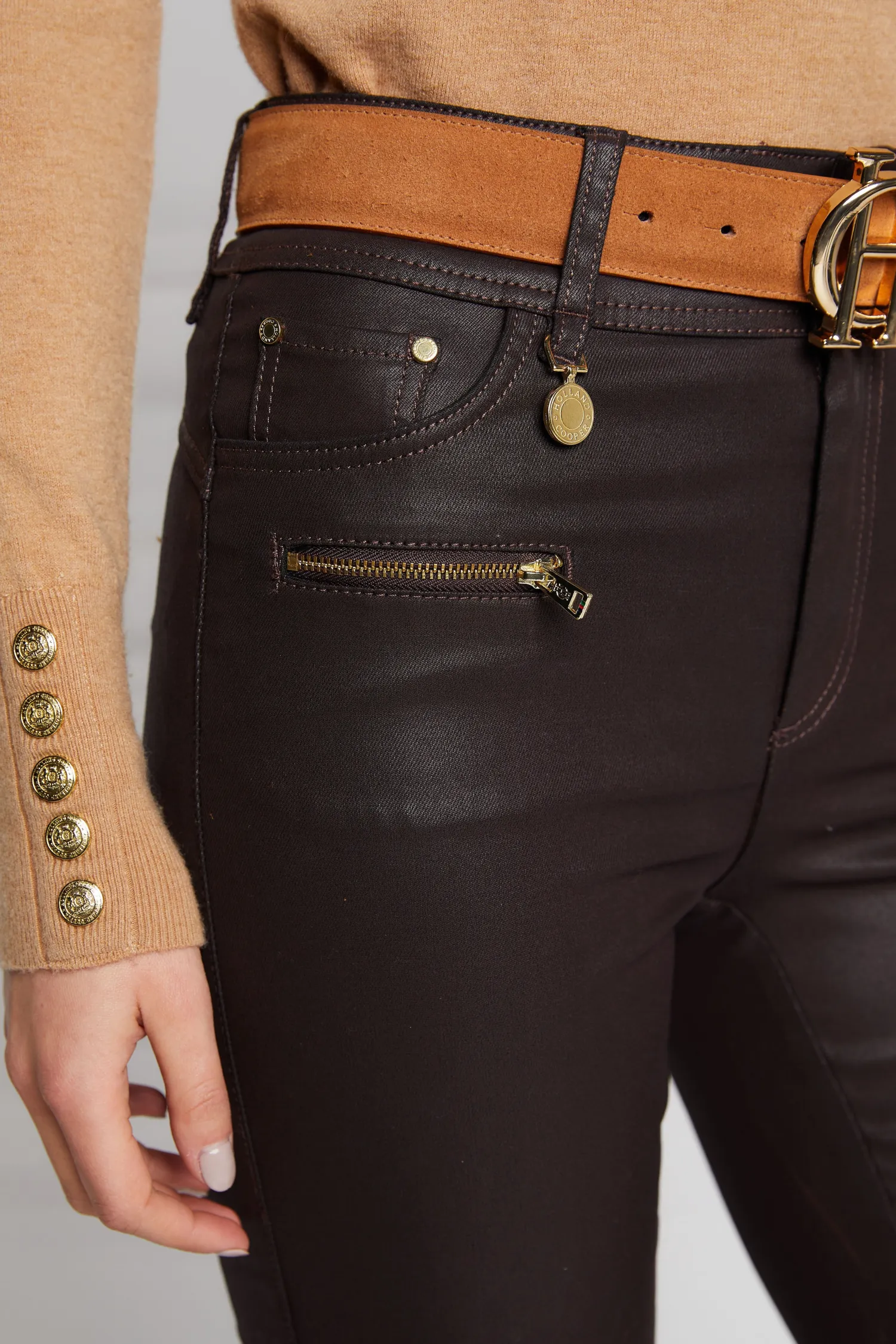 Fashion Coated Jodhpur Jean Women Jeans