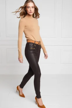 Fashion Coated Jodhpur Jean Women Jeans